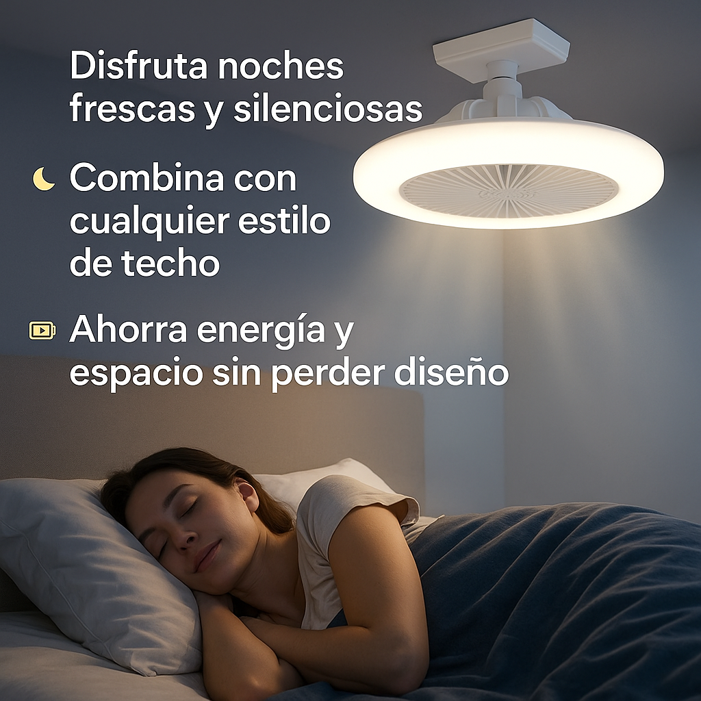 BrisaLuz™ 2 en 1 – Combo de 3 Ventiladores LED Modernos y Silenciosos - Image 3