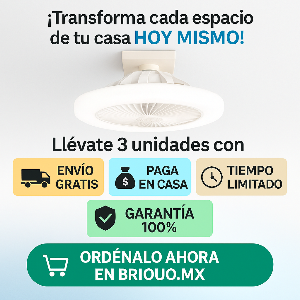 BrisaLuz™ 2 en 1 – Combo de 3 Ventiladores LED Modernos y Silenciosos - Image 4
